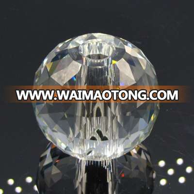 Faceted crystal glass ball with hole for table lamp,house decoration